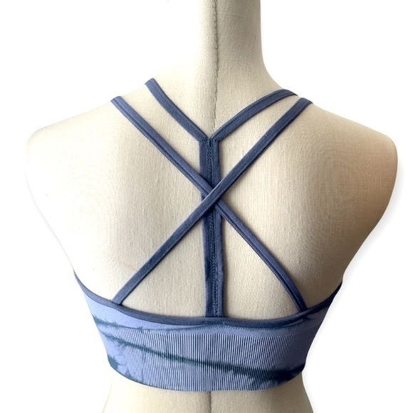 Zella bra Feeling Breezy Gray Zebra Strappy Sport Tank  Athletic Racerback Med - Picture 3 of 4